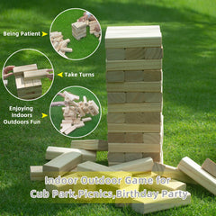 GOROCK Wooden blocks with smooth edges: safe design for kids and family play.