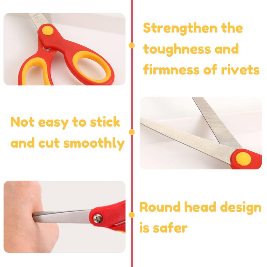 Gorofit stainless steel blades provide smooth cuts for kids' crafts.