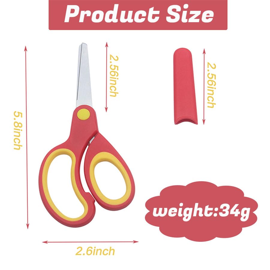 Gorofit lefty safety scissors with soft grip for comfortable crafting sessions.