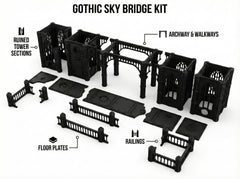 Gothic Sector Terrain Set broken bridge span provides focal point and terrain break for 28mm battles