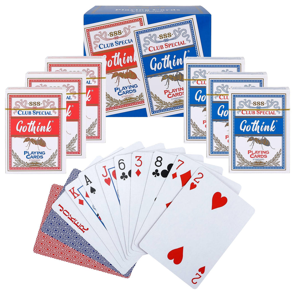 GOTHINK 6-deck playing cards pack for versatile game nights.