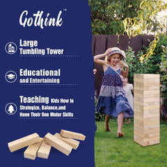 GOTHINK Giant Tumble Tower smooth edges for safe play