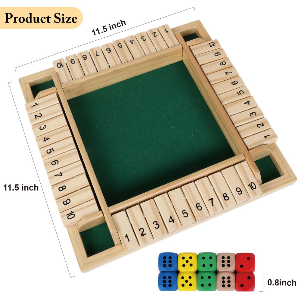 GOTHINK Shut The Box dice set supports quick thinking and dynamic decision making.
