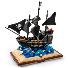Gotimon Black Pearl Ship Grimoire front view, detailed book-style blocks for display and play.