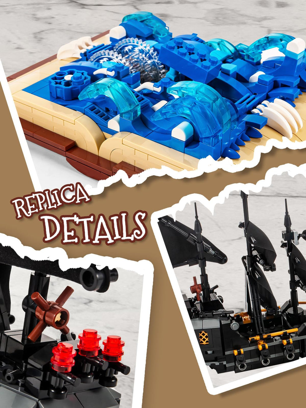 Gotimon Black Pearl Ship Grimoire unboxed on table, ready for building sessions and gifting.