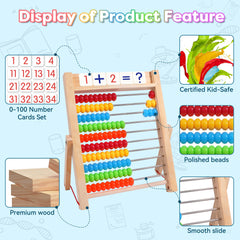 Gotoofun abacus showing operation chart for basic arithmetic concepts.