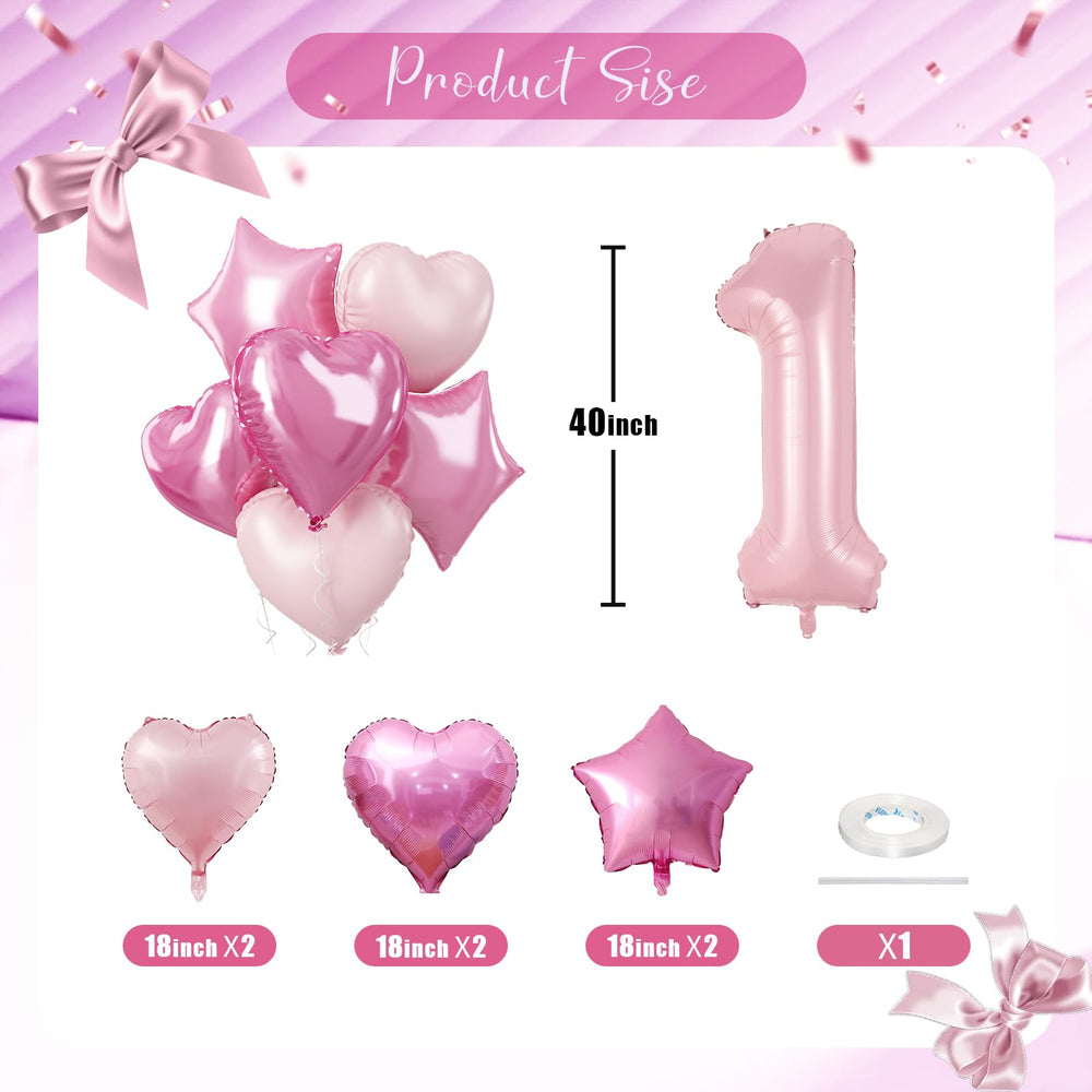 Govpy baby pink heart balloon adds a soft touch to party decor.