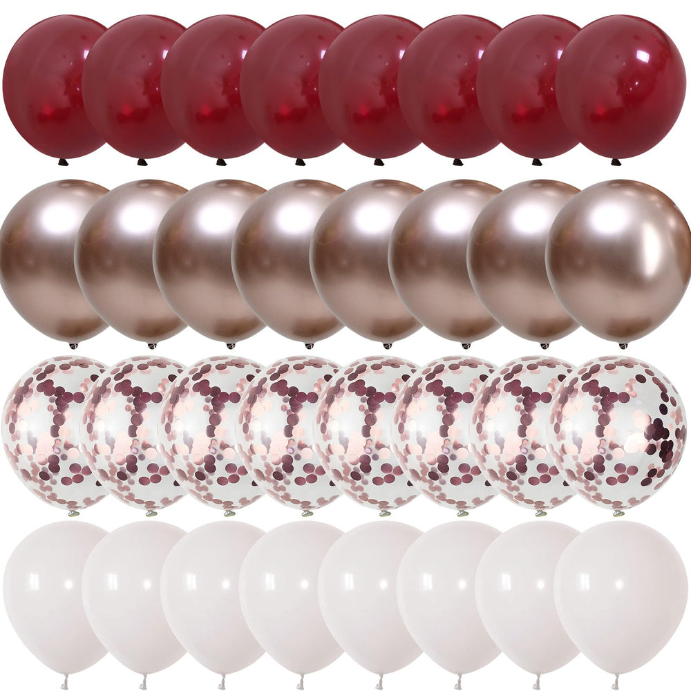 Govpy burgundy 12-inch balloons create elegant party décor.