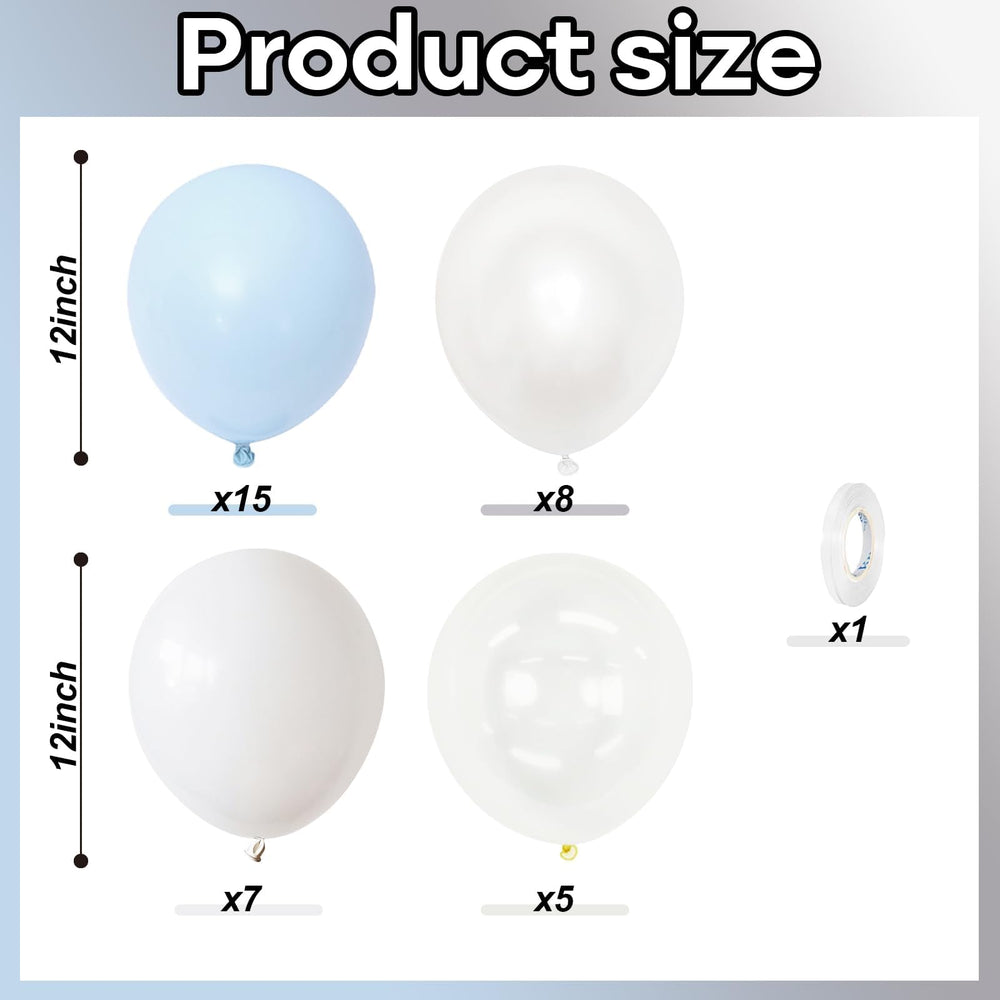 Govpy pearl white balloons for a premium, soft-lit centerpiece and arch accents.