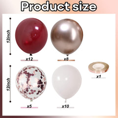 Govpy rose-gold confetti balloons add festive shimmer to backdrops.