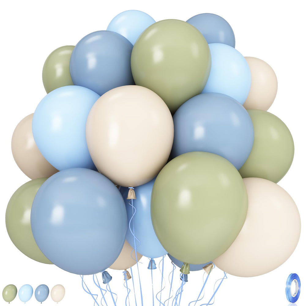Govpy sage green balloon for a nature-inspired baby shower backdrop.