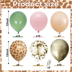 Govpy sage green balloons with safari vibe, perfect for photo backdrops