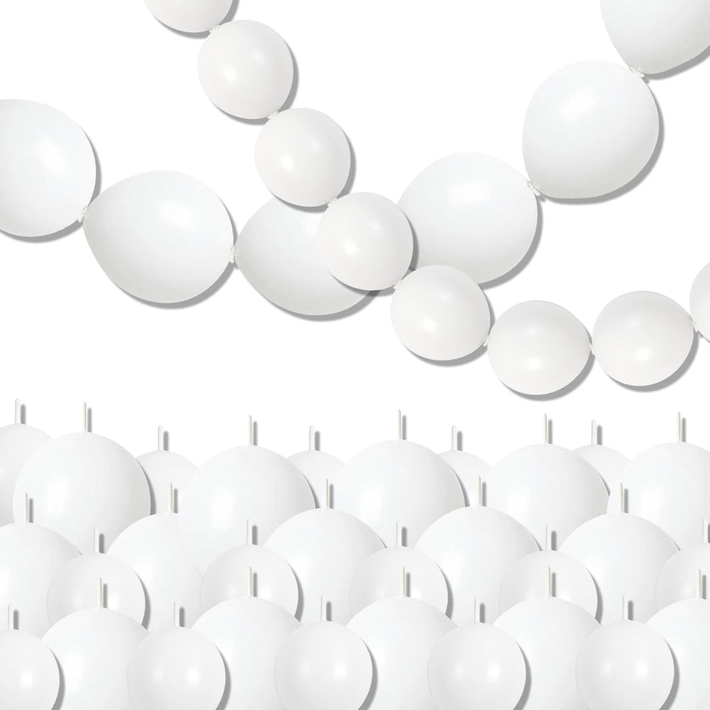 Govpy white quick link balloons 10-inch set for easy walls and arches.