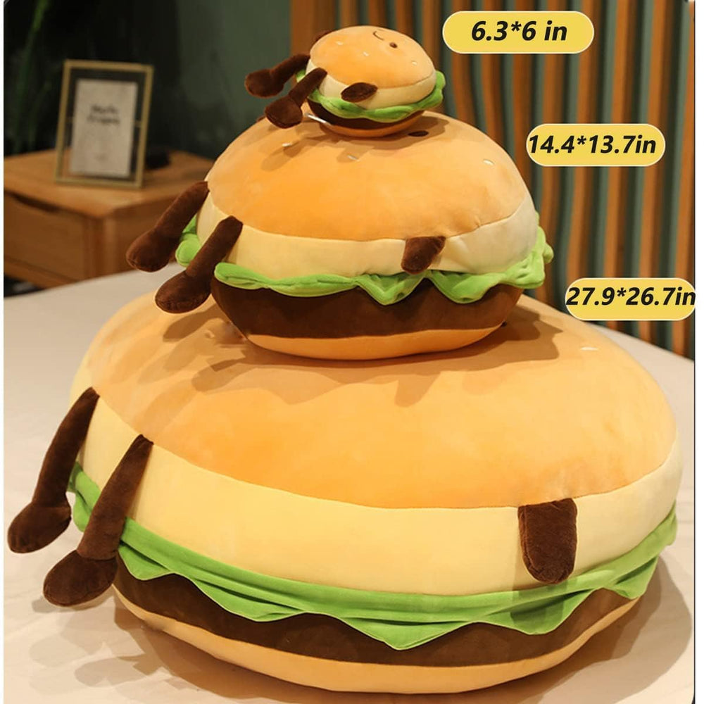 Goylmc Hamburger Plush Toy makes a playful gift idea for birthdays and holidays.