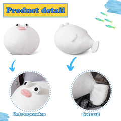Goylmc Puffer Fish Plush face detail adds charm to shelves