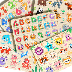 GRINNNIE educational toy image highlights a versatile early learning set.