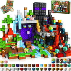 GraceDuck 300 PCS magnetic blocks pack shot showing colorful cubes for creative play and STEM exploration.