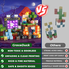 GraceDuck ABS-safe rounded-edge blocks for safe, imaginative play.