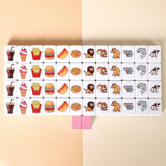 GRACIAS tiles feature food motifs for playful rounds.