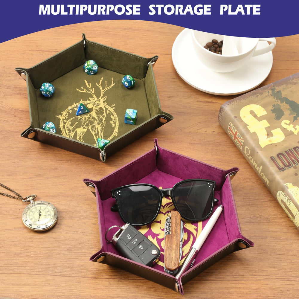 Grajar dice tray with deer pattern blends elegance with organization