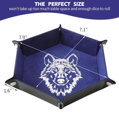 Grajar dice tray with dragon pattern keeps dice centered for smooth rolls
