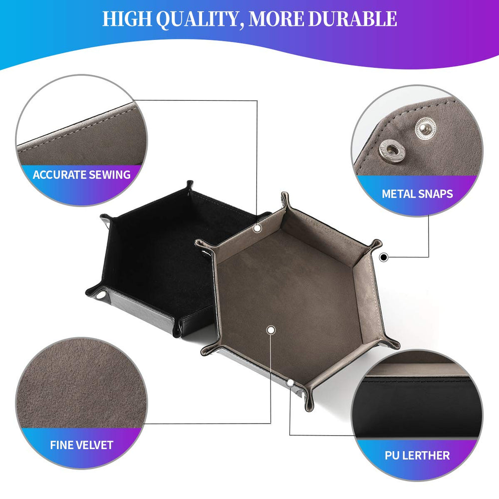 Grajar two-pack blue and camel trays for versatile tabletop setups.