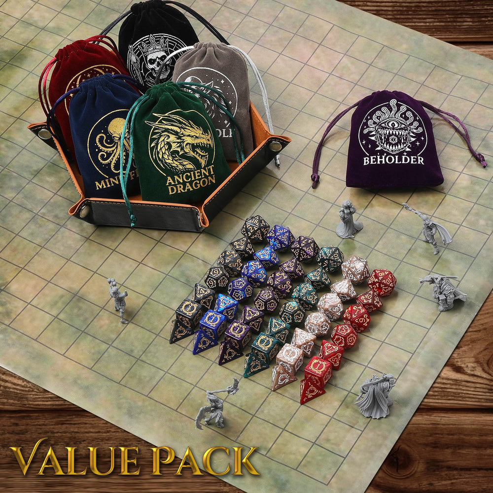 Grajar D&D starter gift bundle provides a complete fantasy gaming kit.