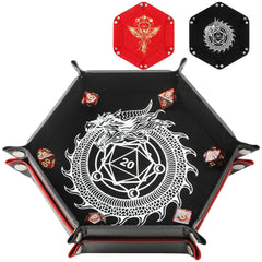 Grajar Dragon Phoenix dice tray closed, compact travel ready