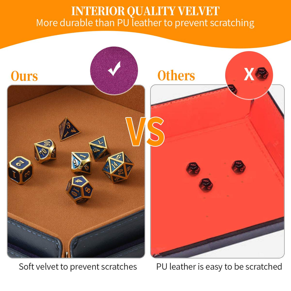 Grajar PU leather exterior dice tray with sleek, durable surface
