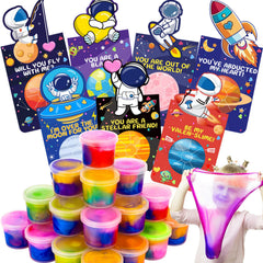 Gralima Galaxy Slime valentines cards pack for classroom gift exchanges and joyful learning.