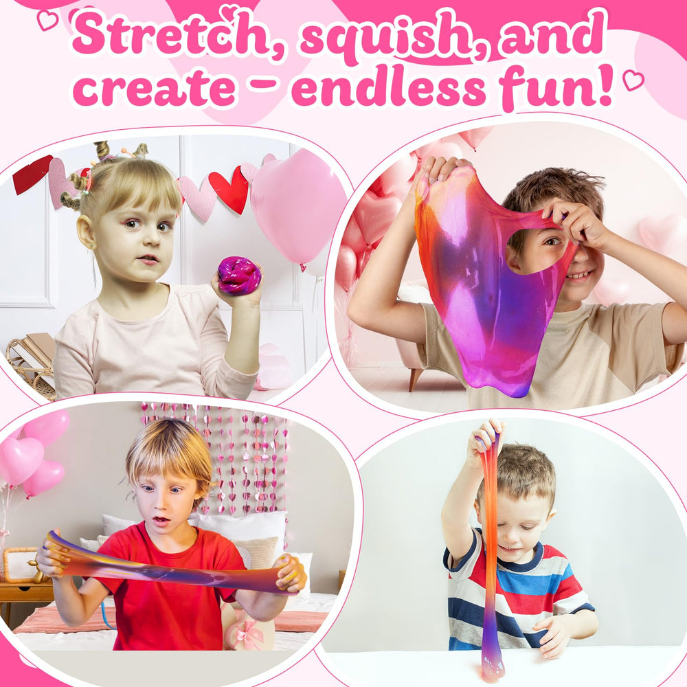 Easy cleanup with water after slime play and gifting