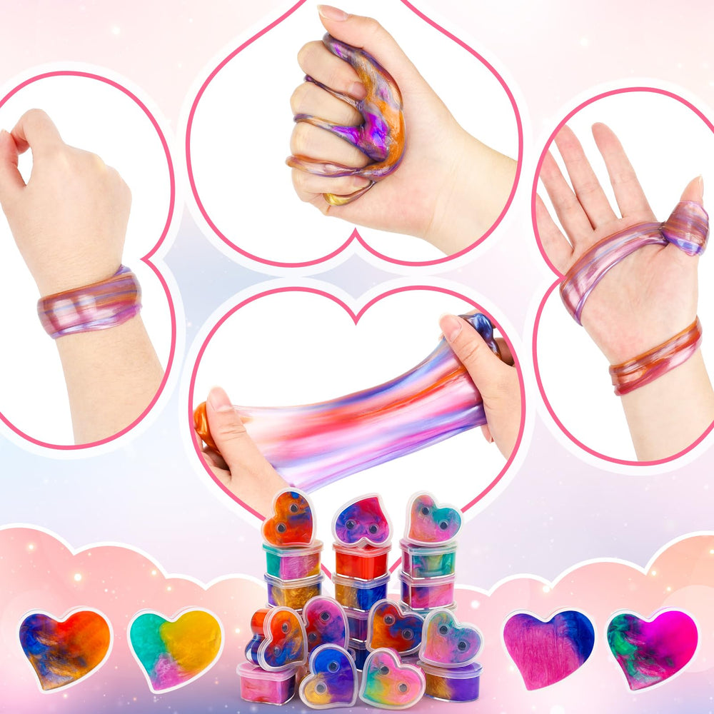 Gralima galaxy slime colors shown with space-themed cards.