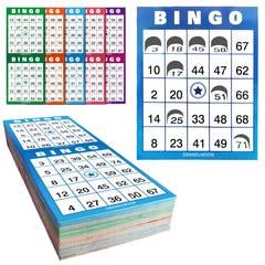 GRANDLMOON 200 windowed bingo cards ready for large-group play without chips