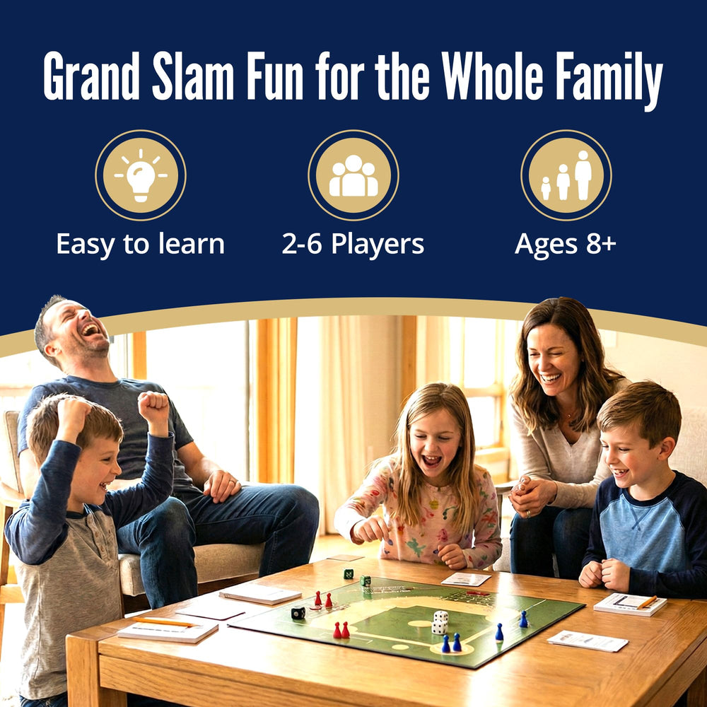 Grandma Smiley's baseball board game tokens in red and blue for clear team play