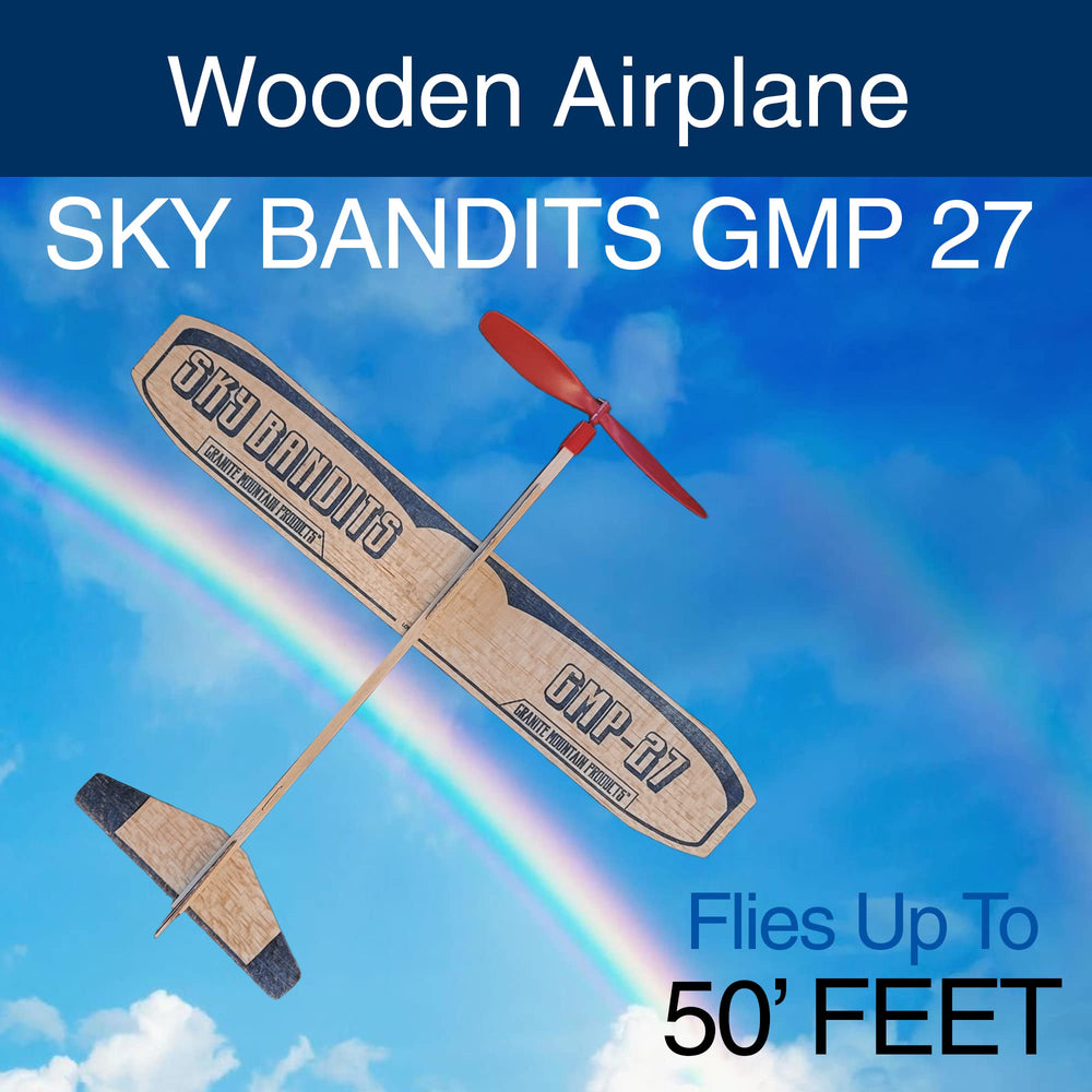 Granite Mountain Products Sky Bandits 27 plane with rubber band propulsion.