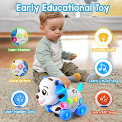 Grasili musical puppy toy wheels enable walking practice and chase.