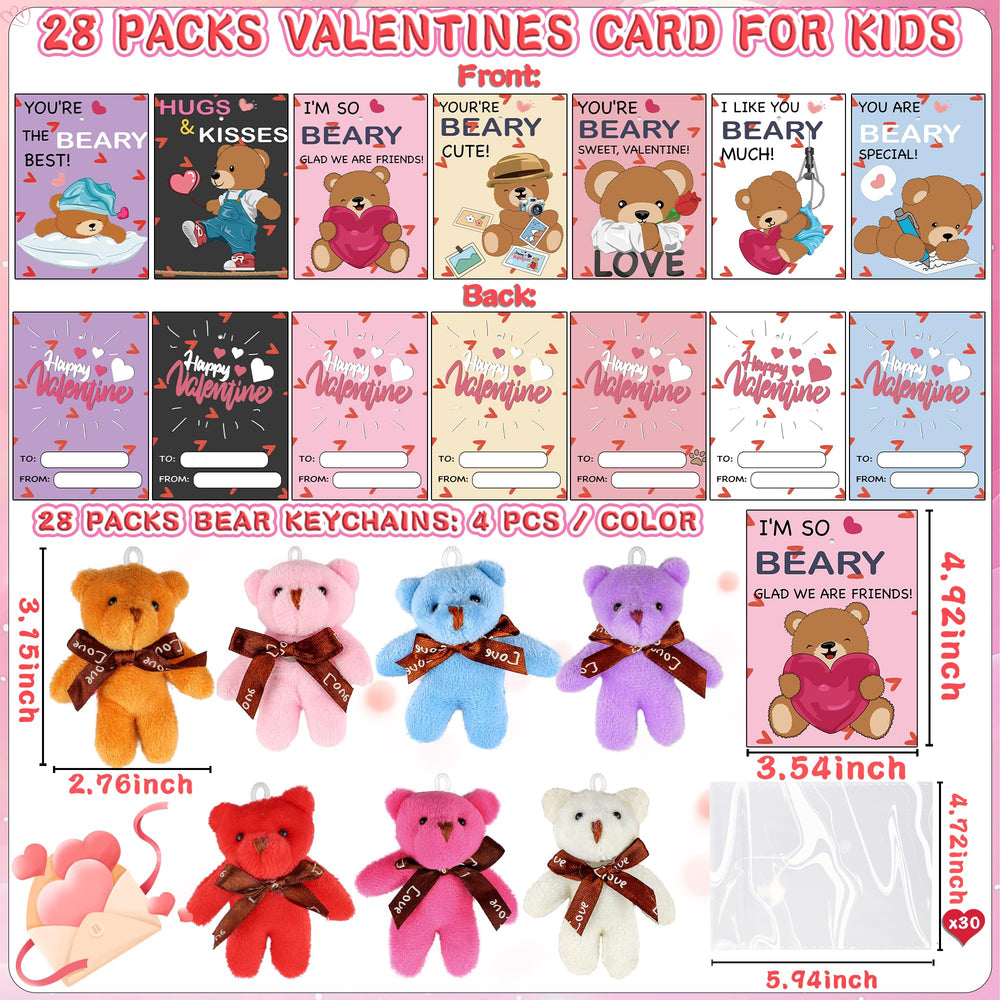 Grastfu valentines card design 1 with bear theme for kids