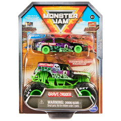 Monster Jam Grave Digger 1:64 truck on display, ideal for action-packed play and collection.