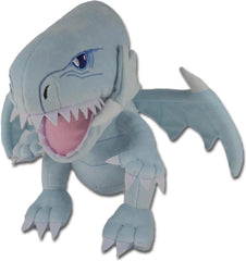 Great Eastern Entertainment Blue-Eyes White Dragon Plush 8in front view, soft cuddly display piece.