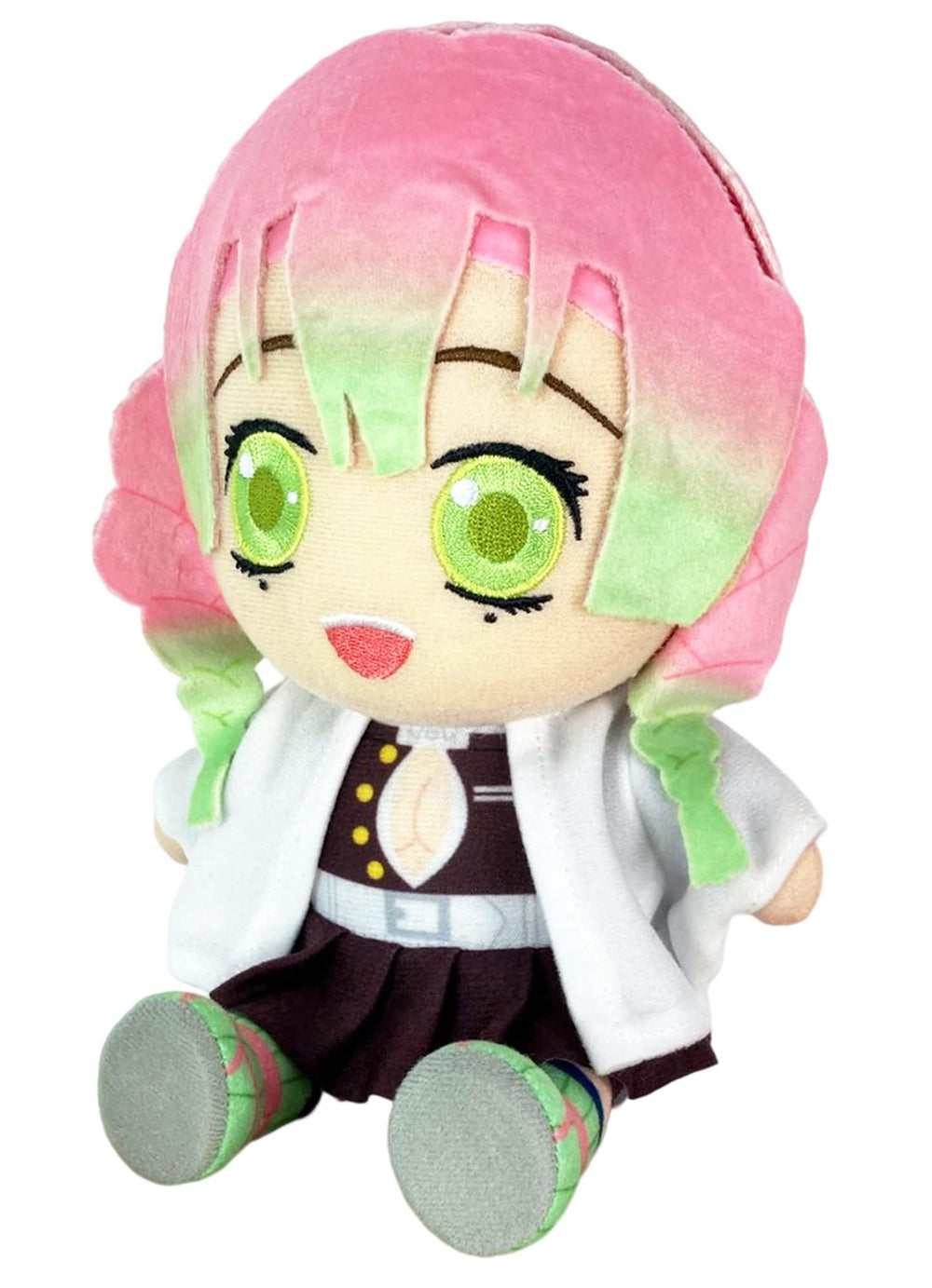 Great Eastern Mitsuri Kanroji plush side view, ideal shelf display for anime fans.