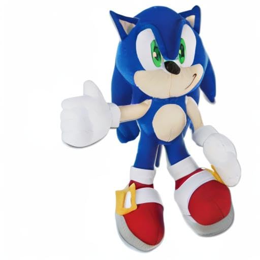 Great Eastern Entertainment Sonic Movable Plush sits well on surfaces for display moments