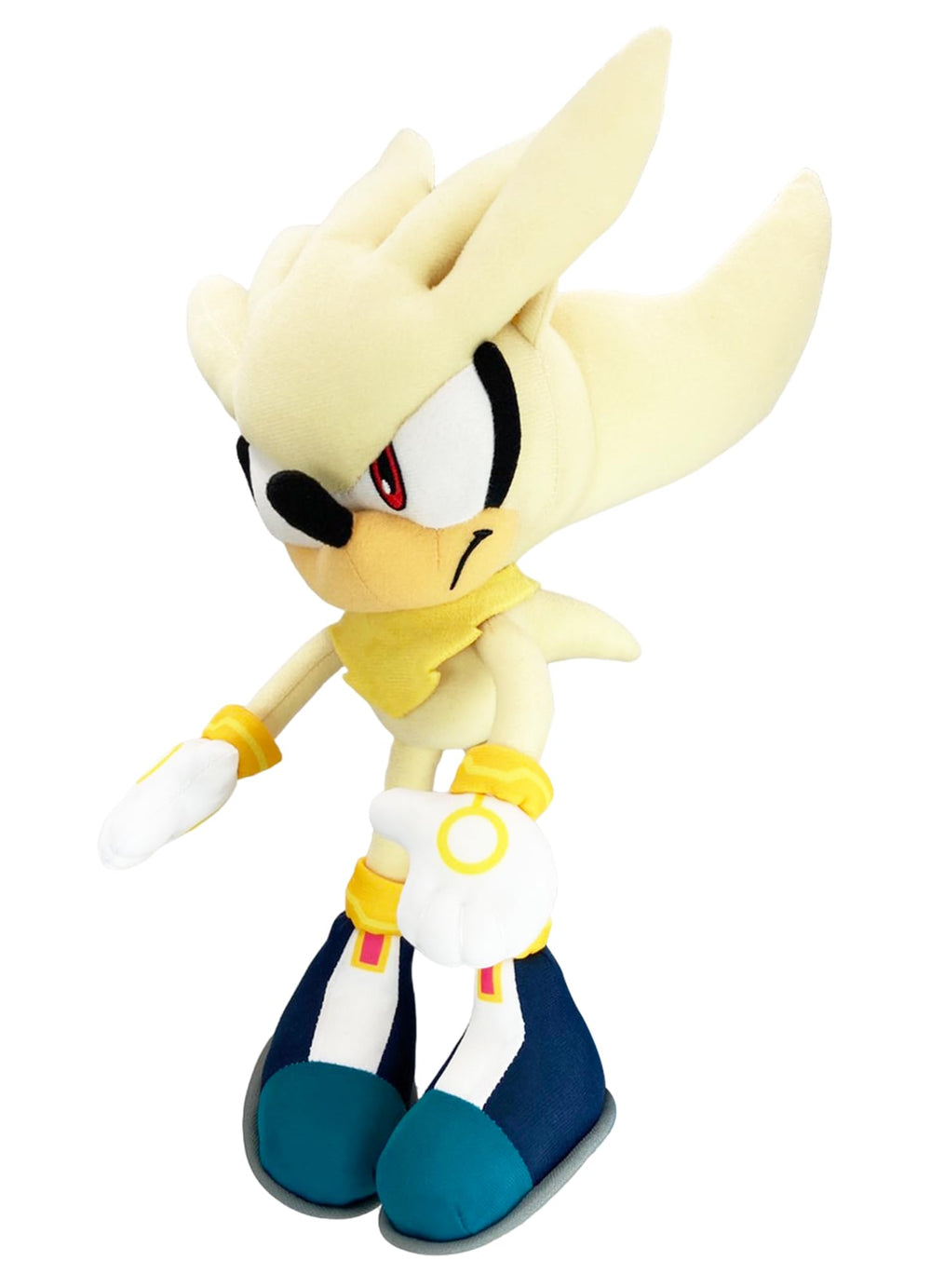 Great Eastern Entertainment Sonic Super Silver Plush 10-inch side view, soft and durable companion for shelves.