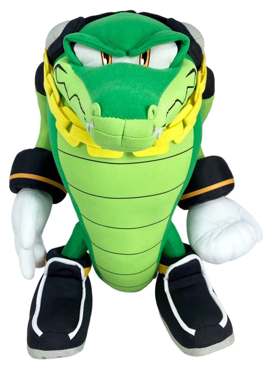 Great Eastern Entertainment Vector the Crocodile plush, 13-inch, soft and huggable for Sonic fans.