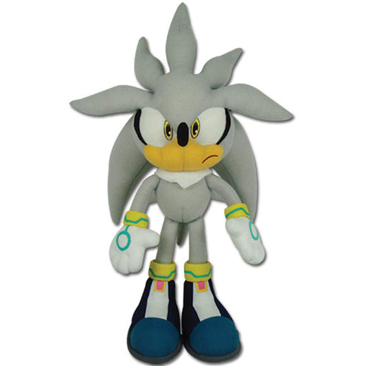 Great Eastern GE-8960 Silver Sonic plush, front view, ideal for display or gifting.