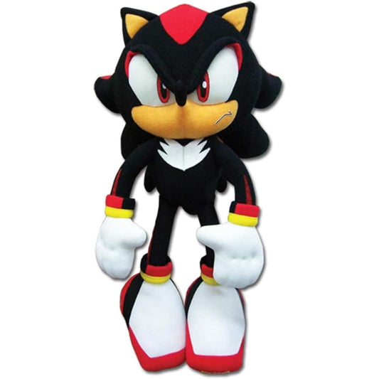 Great Eastern Shadow the Hedgehog plush, front view, soft 12-inch cuddle buddy for Sonic fans