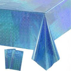 GreatRIL blue tablecloth spread for a striking winter backdrop