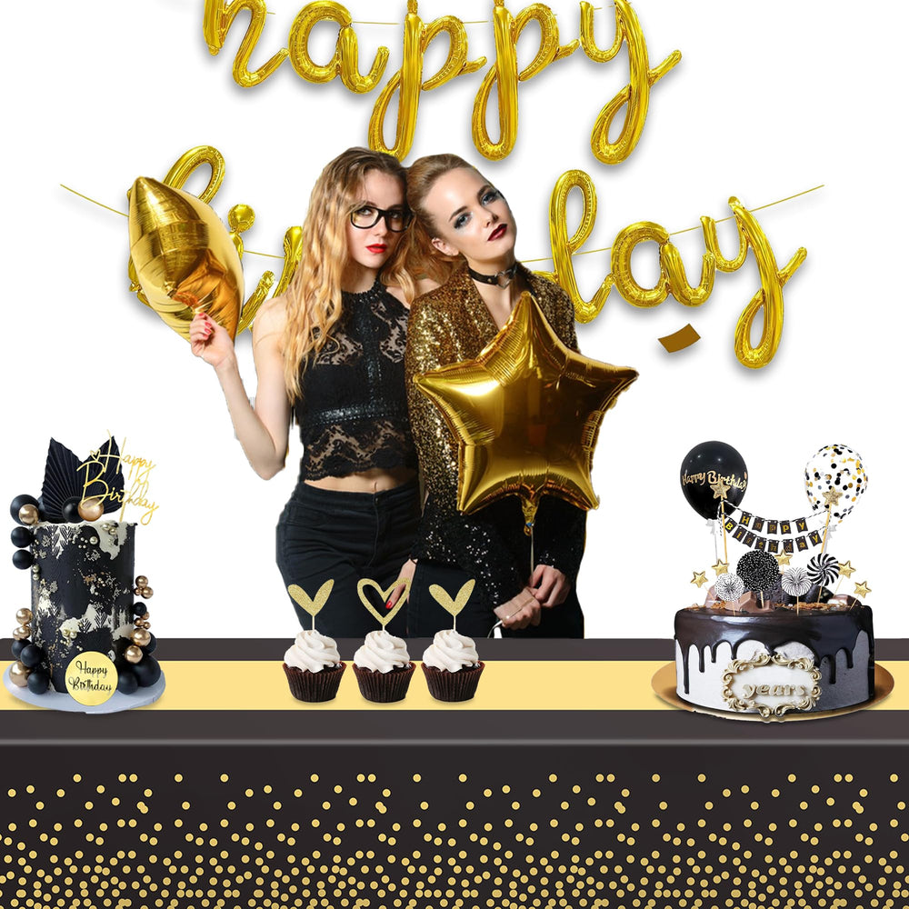 GREATRIL gold and black surface with runner design adds luxe ambiance to events.