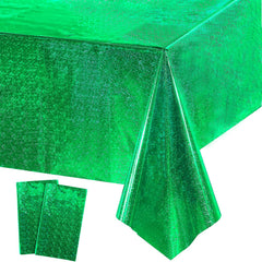 GREATRIL green party table cover in full-table view, 54x108 inches.