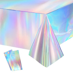 GREATRIL iridescent tablecloth mermaid scene with shimmering backdrop for parties