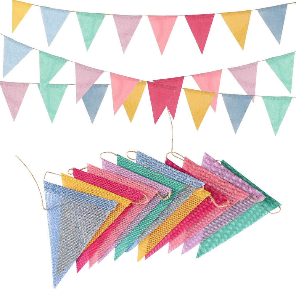 GREATRIL pennant banner pastel 48 flags adds vibrant color to birthday decor